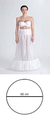 1 fodros alsószoknya 1 abronccsal - WHITE (feh�r)